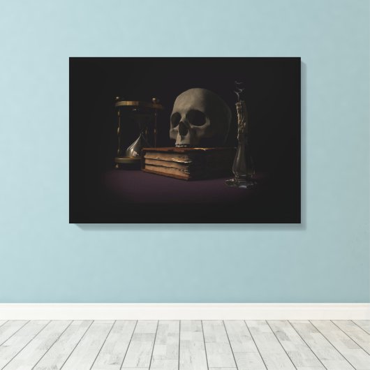 Skull Canvas Afdruk (Insitu (Houten vloer))