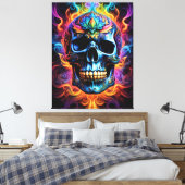 Skull Canvas Print (Insitu (Slaapkamer))