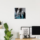Skull Cat Shadow Work Witchy AI Art Matte Value Poster (Thuiskantoor)