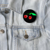Skull Cherries Button (In situ)