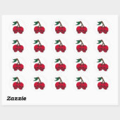 Skull Cherries Ronde Sticker (Vel)