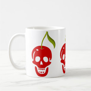 skull cherry skeleton halloween gothic koffiemok