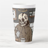 Skull Coffee Time Cup Latte Mok (Voorkant)