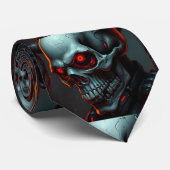 Skull Comics Stijl Illustratie Fantasy Art Stropdas (Opgerold)