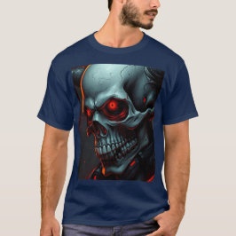 Skull Comics Stijl Illustratie Fantasy Art T-shirt