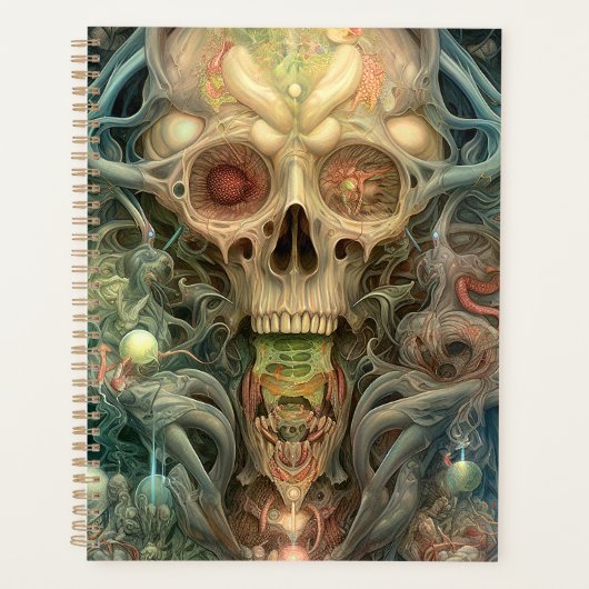 Skull Creepy Surreal Horror Art Planner (Voorkant)
