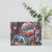 Skull Crew Briefkaart (Staand voorkant)