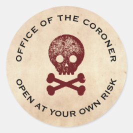 Skull & Cross Bone Halloween Label