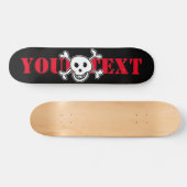 Skull & Cross botten custom design skateboard deck (Horizontaal)