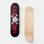 Skull & Cross botten custom design skateboard deck (Voorkant)