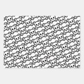 Skull Crossbones Black White Inpakpapier Vel (Voorkant 2)