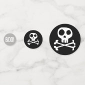 Skull & Crossbones Spooky Halloween Confetti (Achterkanten)