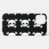 Skull Crossbones: zwart-wit patroon. Case-Mate iPhone Case (Achterkant (horizontaal))