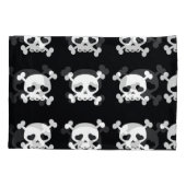 Skull Crossbones: zwart-wit patroon. Kussensloop (Achterkant)