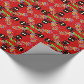 Skull, Crossed Botten en Dancers - Happy Birthday! Cadeaupapier (Hoek)