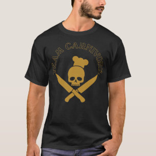 skull crossed knifes bbq humor cooking smoking 580 t-shirt