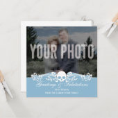 Skull Custom Photo Winter Blue Kaart (Voorkant / Achterkant in situ)