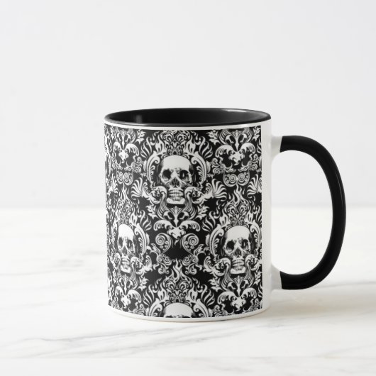 Skull Damask Mok (Rechts)