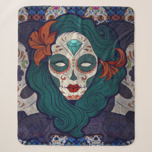 Skull-dames Sherpa Deken