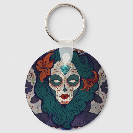 Skull-dames Sleutelhanger (Voorkant)