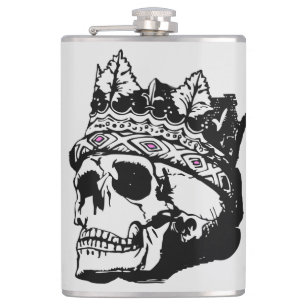 Skull Day of Dead Personalize Name Flask Heupfles