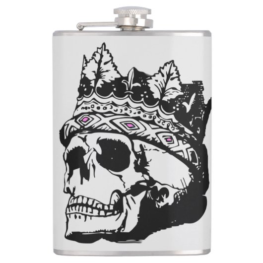 Skull Day of Dead Personalize Name Flask Heupfles (Voorkant)