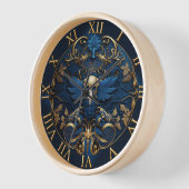 #Skull  decoratieve kunst met blauw en goud (Hoek)