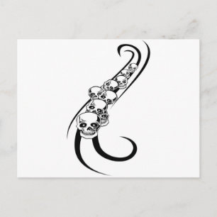 Skull Design Merchandise Briefkaart