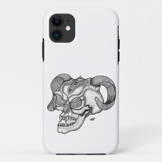 Skull Devil head Black and white Design Case-Mate iPhone Case (Achterkant)