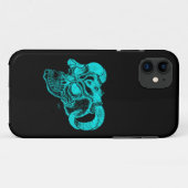 Skull Devil head Black en Green Design Case-Mate iPhone Case (Achterkant (horizontaal))