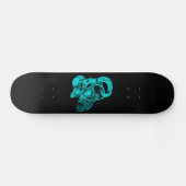 Skull Devil Head Black en Green Design Skateboard (Horizontaal)