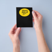 Skull Devil Head Black en Yellow Design Flyer (Hand)