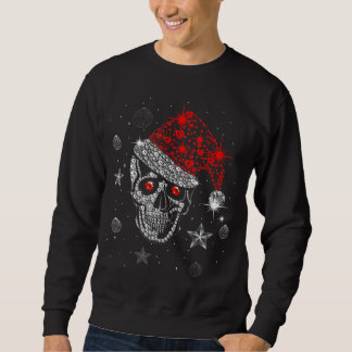 Skull Diamond Santa Hat Gifts Christmas Pajama Xma Trui
