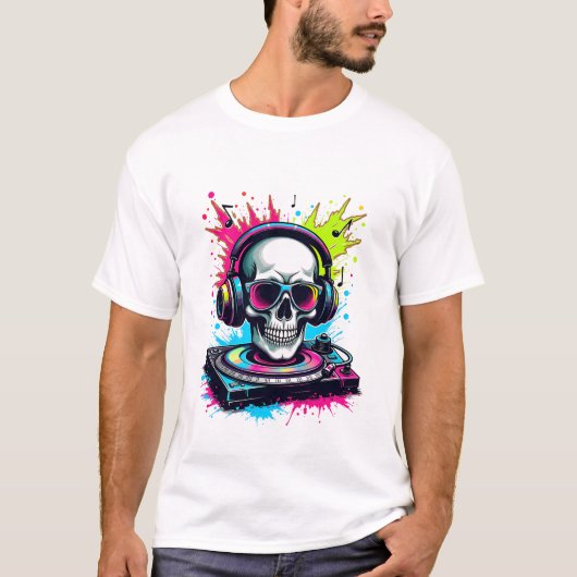 Skull DJ Vibes T-shirt (Voorkant)