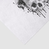 Skull Drip Black Ink Graphic Party Tissuepapier (Detail)