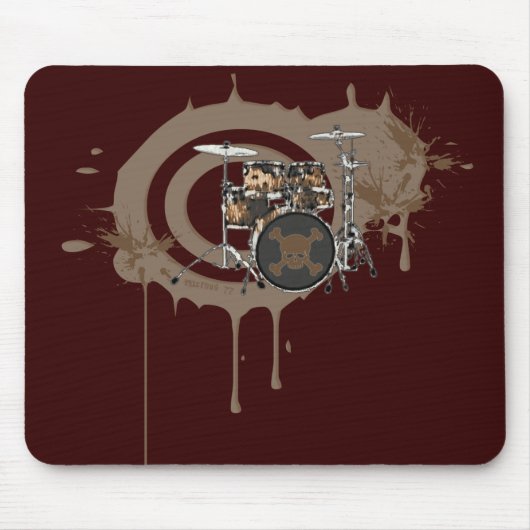 Skull Drums Mousepad Muismat (Voorkant)