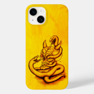 Skull - Duivel Head met slang Case-Mate iPhone 14 Hoesje