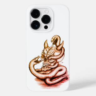 Skull - Duivel Head met slang Case-Mate iPhone 14 Pro Hoesje