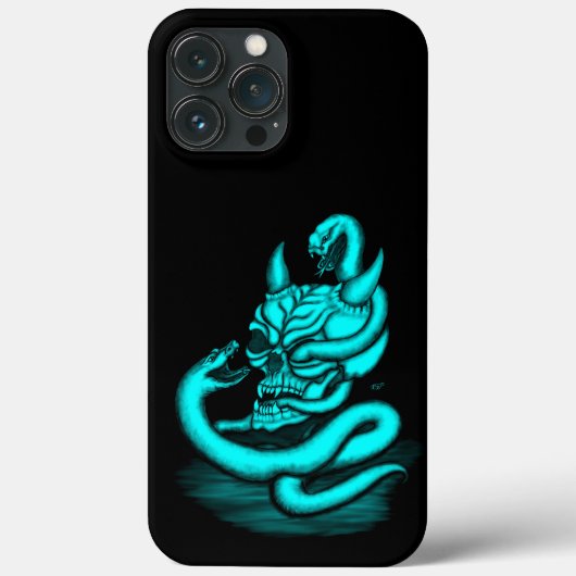 Skull - Duivel Head met slang Case-Mate iPhone Case (Achterkant)