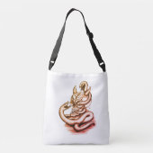 Skull - Duivel Head met slang Crossbody Tas (Achterkant)