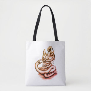Skull - Duivel Head met slang Draagtas