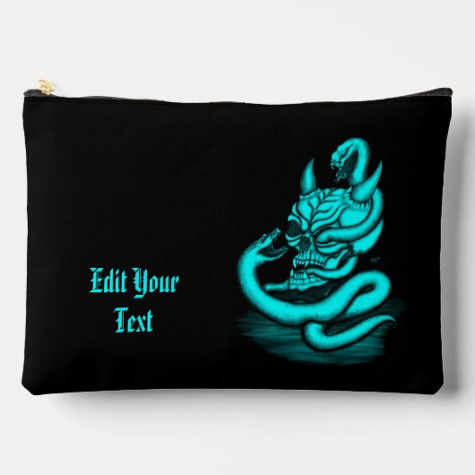 Skull - Duivel Head met slang Etui (Voorkant)