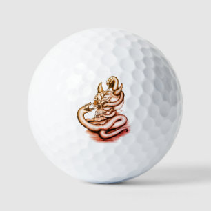 Skull - Duivel Head met slang Golfballen