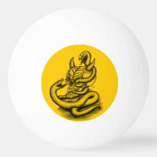 Skull - Duivel Head met slang Pingpongballen