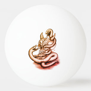 Skull - Duivel Head met slang Pingpongballen