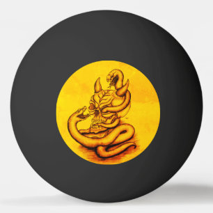 Skull - Duivel Head met slang Pingpongballen
