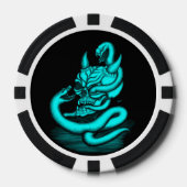 Skull - Duivel Head met slang Poker Chips (Voorkant)