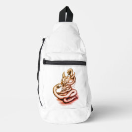 Skull - Duivel Head met slang Sling Bag