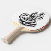 Skull - Duivel Head met slang Tafeltennisbatje (Voorkant Gekanteld)