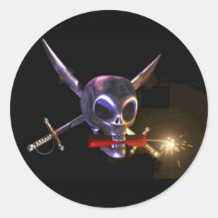 Skull Dynamite Ronde Sticker
